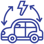 Icône de voiture avec éclair - Entretien des systèmes de freinage à l'EPAL